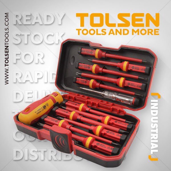 Bộ 13 cây tua vít cách điện 1000V Tolsen 38016 (Cập Nhật 02/2022)