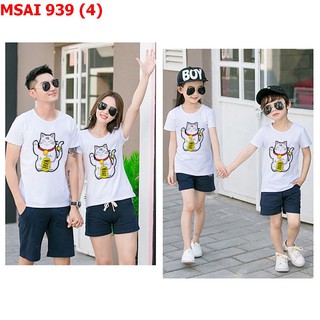 Combo 4 áo gia đình + 4 quần 285k ms939