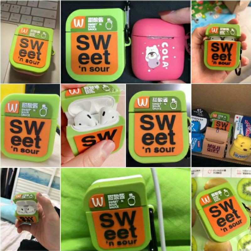 (Order 7 ngày) Case bảo vệ Airpods Pro/1/2/i9s/i10/i11 gói gia vị/ đùi gà/ cánh gà rán nugget McDonald I'm lovin'it