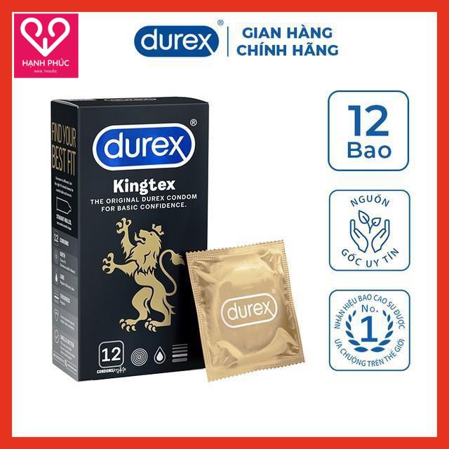 Bao Cao Su Durex Kingtex [CHE TÊN], Bao Cao Su 49mm Chống Xuất Tinh Sớm, Kéo dài thời gian, chống xuất tinh sớm