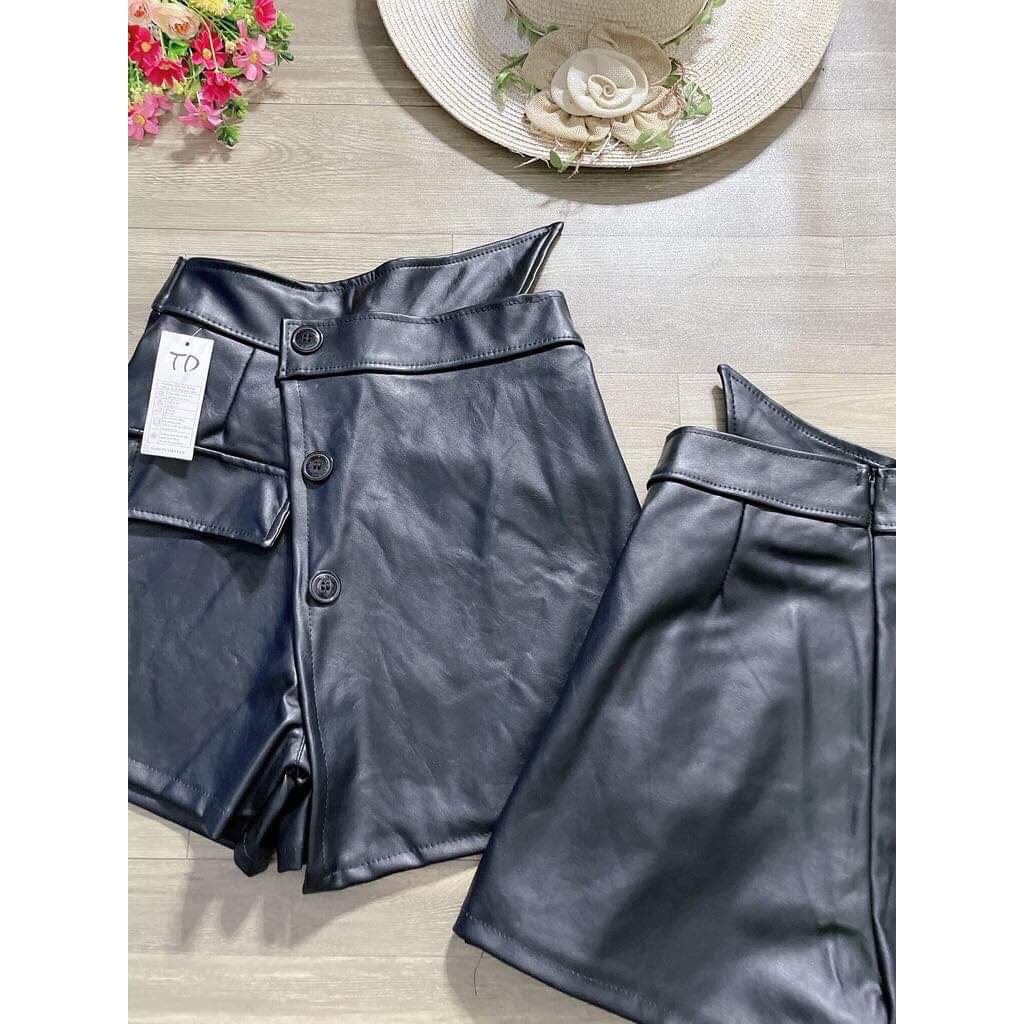 [ 𝐅𝐑𝐄𝐄 𝐒𝐇𝐈𝐏 ] QUẦN SHORT DẠ VẠT CHÉO NẮP TÚI THIẾT KẾ