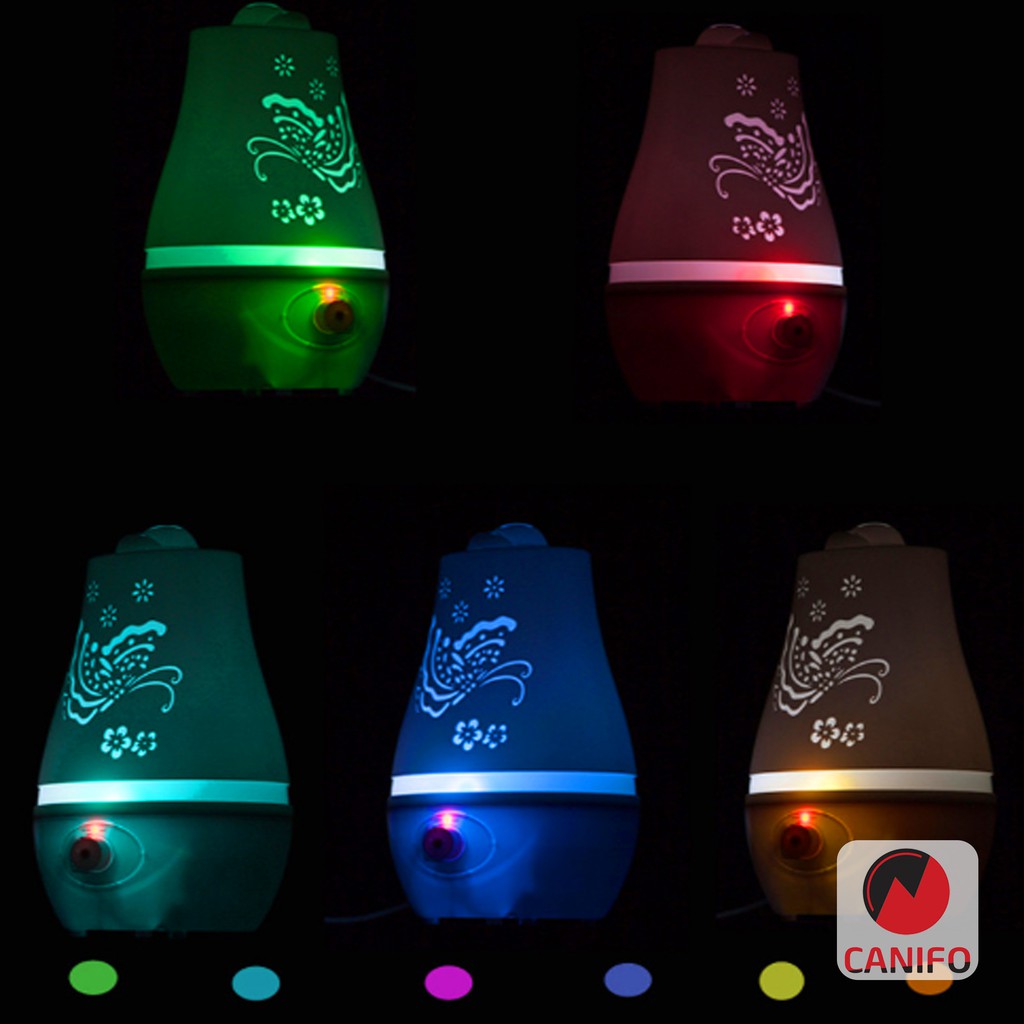Máy Xông Tinh Dầu Hồ Điệp 2200ml Đèn Led 7 Màu Phun Sương Tạo Ẩm không khí cho phòng điều hòa, Làm Thơm Phòng