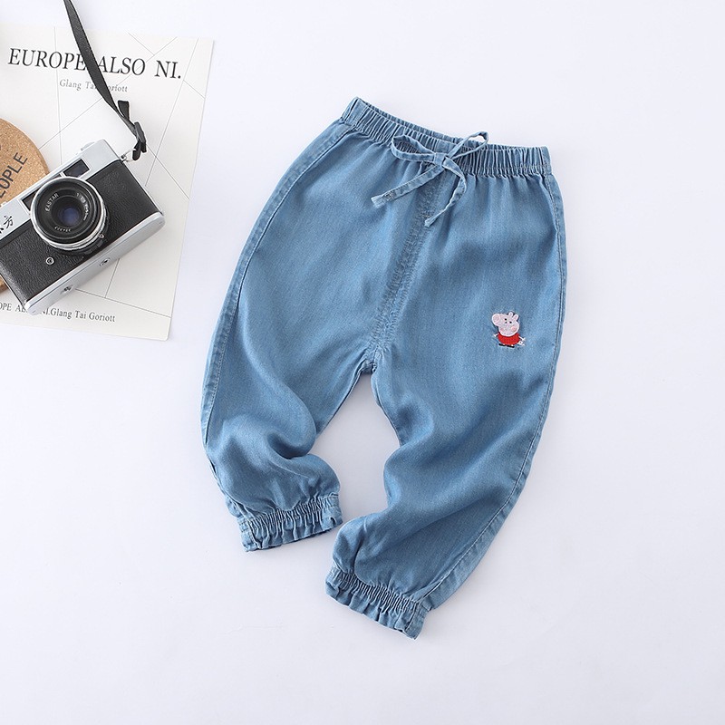 Quần bò giấy Jean mềm cho bé gái/ bé trai 10-19kg | BigBuy360 - bigbuy360.vn