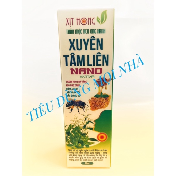 Xịt họng Xuyên Tâm Liên Nano