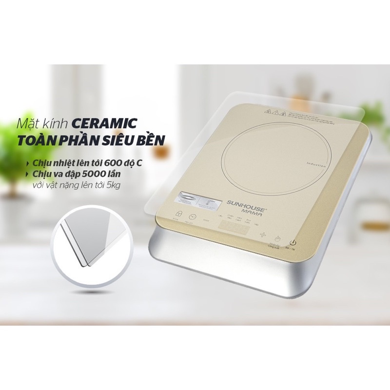 BẾP ĐIỆN TỪ SUNHOUSE MAMA SHD 6868 TẶNG KÈM NỒI LẨU 2 NGĂN BẢO HÀNH 24 THÁNG
