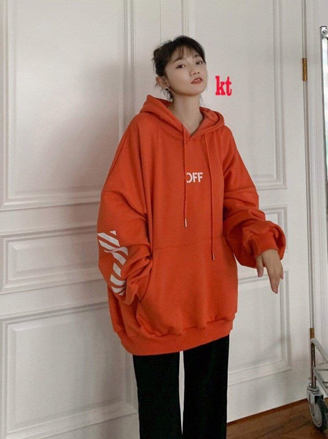 Áo hoodie nỉ mũ off in tay