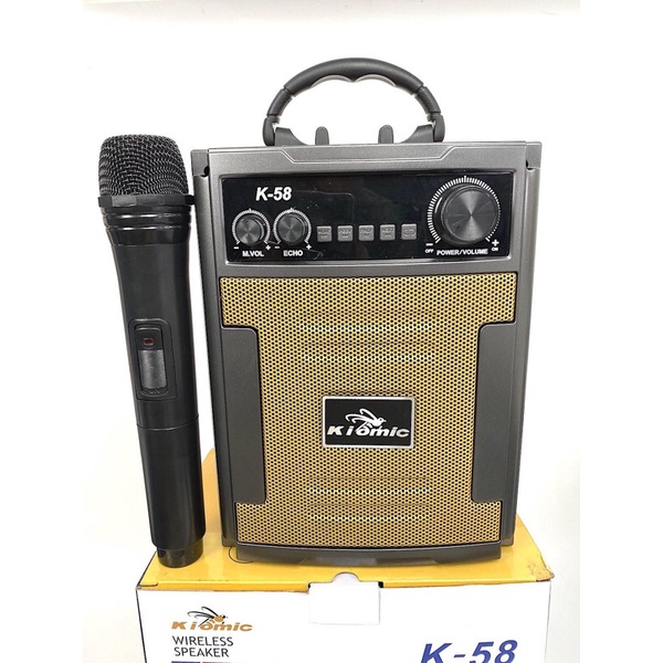 Loa Bluetooth Karaoke Xách Tay Di Động, Kèm 1 Mic Không Dây Tiện Lợi