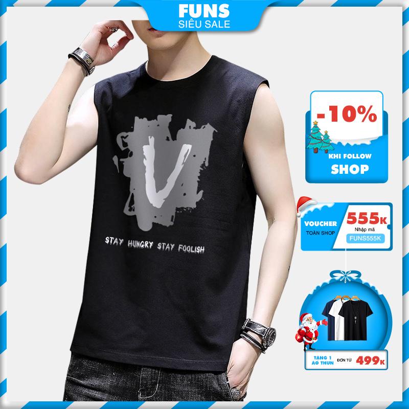 Áo ba lỗ nam FUNS Áo thun nam mã "TT49" áo TankTop form rộng sát nách tập gym co giãn mùa hè đẹp