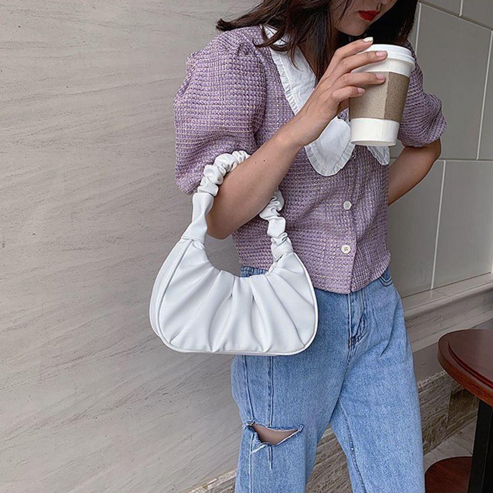 Túi Xách Da PU Màu Tím Sức Chứa Lớn Phong Cách Pháp Sang Trọng Cho Nữ