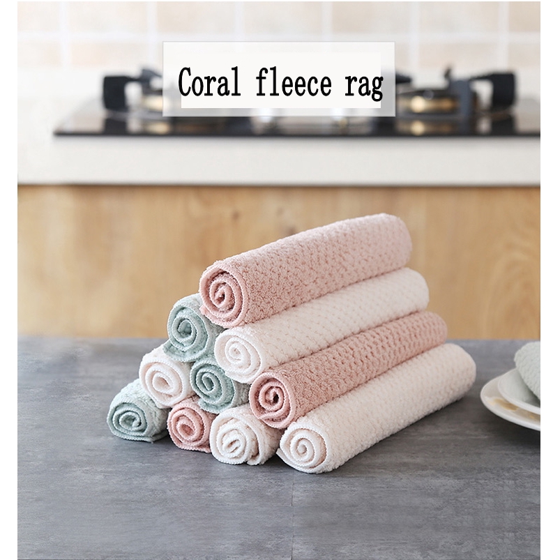 Khăn lau chén dĩa hai mặt chất liệu dày tiện dụng cho nhà bếp