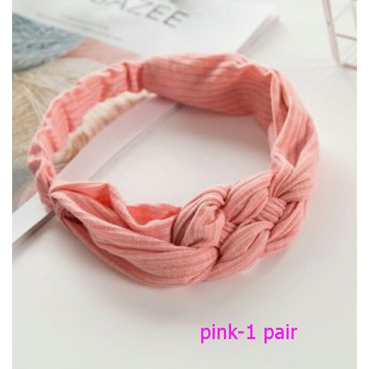 Băng đô xoắn nơ màu trơn thời trang cho nữ