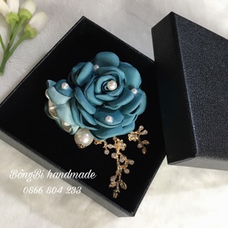Hoa lụa cài áo handmade