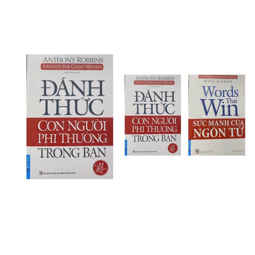 Sách - Combo Đánh thức con người phi thường trong bạn + Sức mạnh ngôn từ + Đánh thức năng lực vô hạn