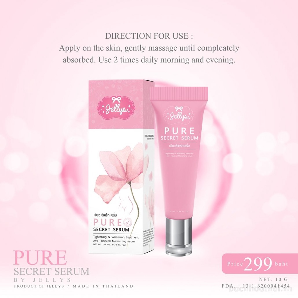Serum làm hồng và khít Jellys Pure Secret Serum (Thái Lan)