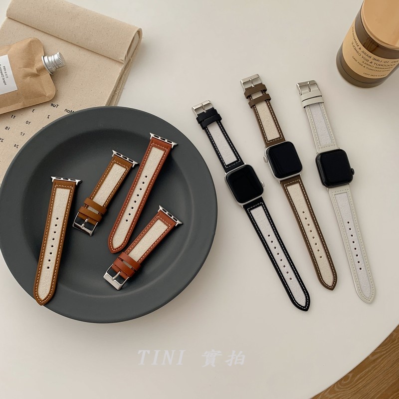 Dây Đeo Da Thay Thế Cho Đồng Hồ Apple Watch Series 8 7 6 5 4 3 SE S8 Ultra iWatch 49mm 44mm 40 38 41mm 45mm