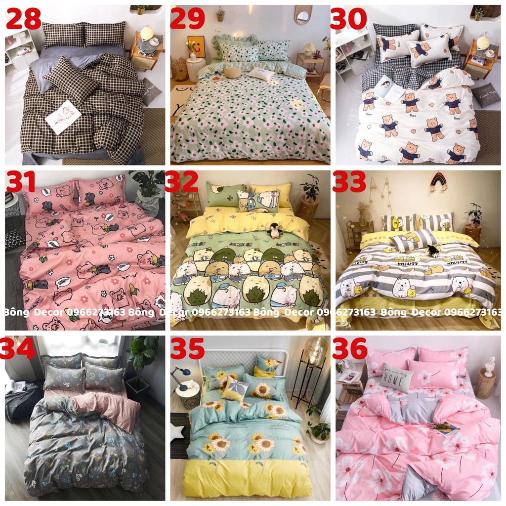 [GIÁ HỦY DIỆT] Bộ Chăn Ga Gối Cotton Poly Mẫu Đẹp 2020(chat chọn mẫu)