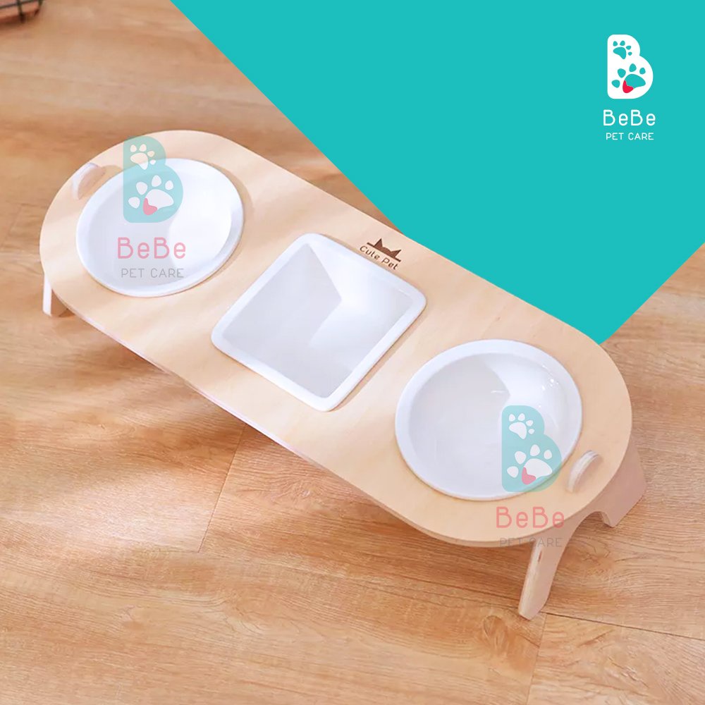 Bộ Chén Bát Ăn Ceramic Cho Chó Mèo - Hỗ Trợ Bảo Vệ Đốt Sống Cổ