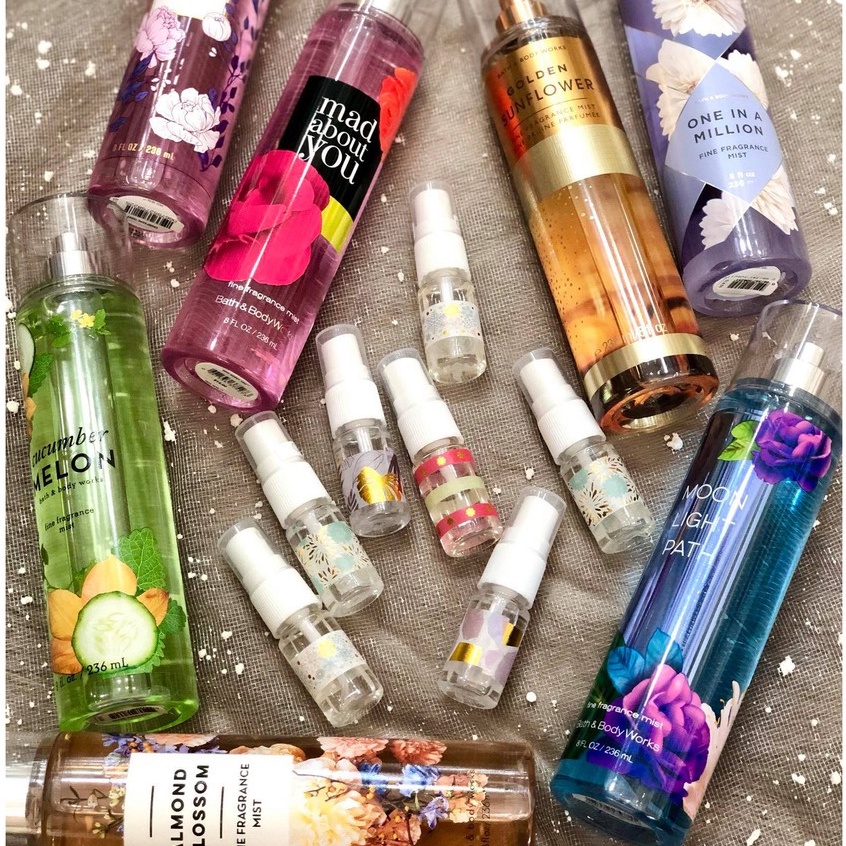 [XỊN] Xịt Thơm Toàn Thân Bath And Body Works Body Mist (10ml) Ver.1 _rubystore