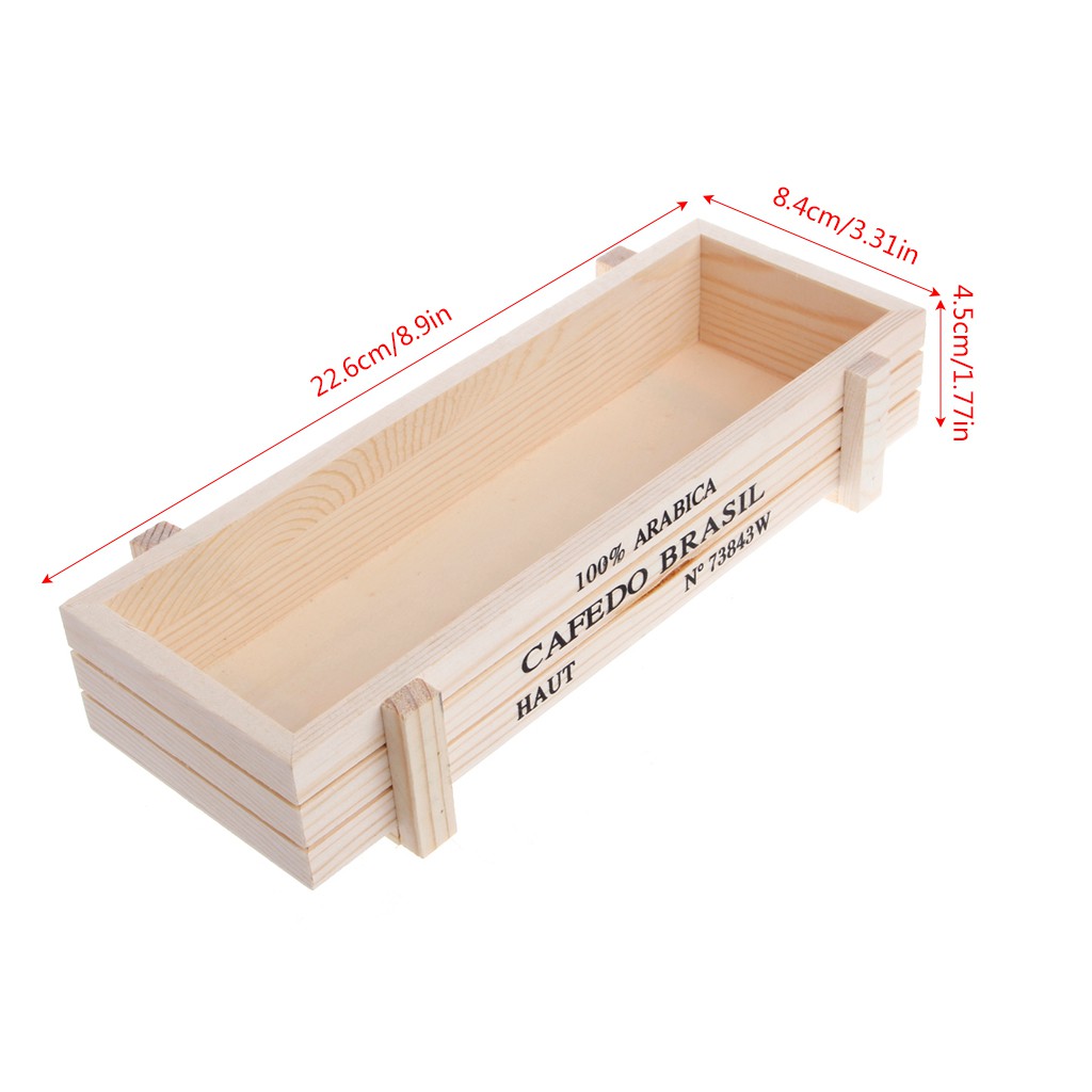 Khay trồng cây kích thước 22.6x8.4x4.5cm bằng gỗ tiện dụng