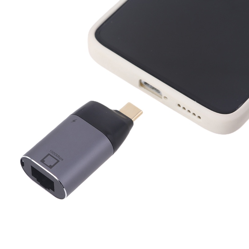 Đầu Chuyển Đổi USB-C Type-C Sang RJ45 LAN 100W Cho Máy Tính