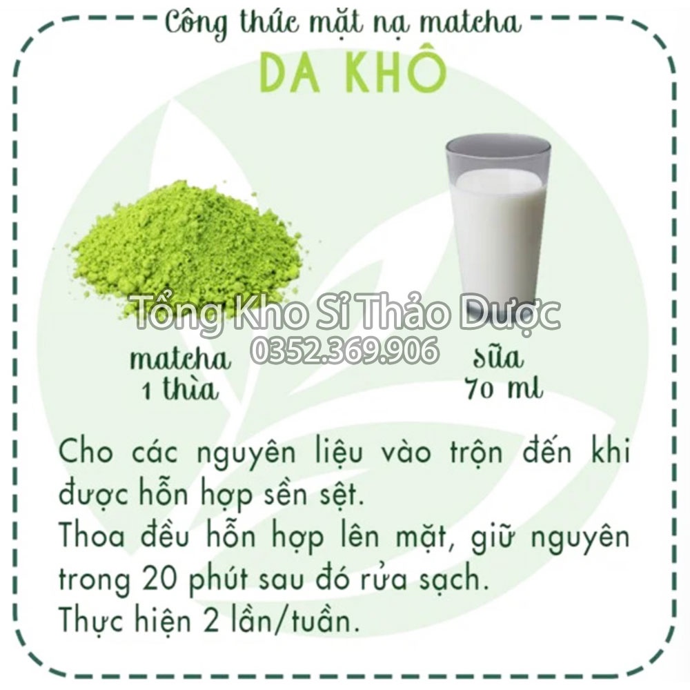 Combo 10 loại bột cho da khô (Bột thiên nhiên, dưỡng da, cấp ẩm, dưỡng trắng)