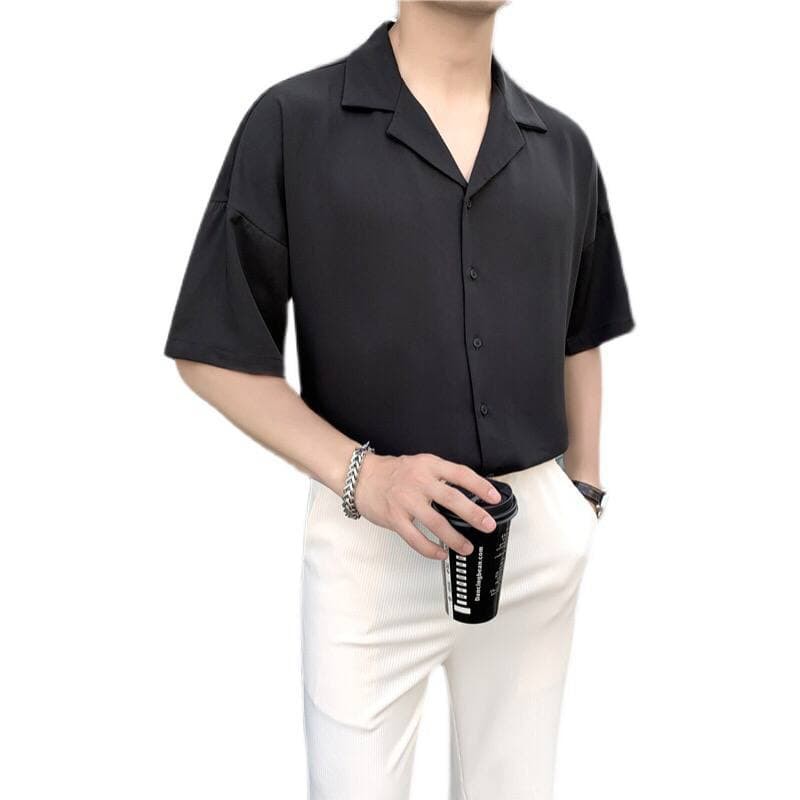 Áo sơ mi lụa unisex MALTRIK, áo cổ vest ngắn tay chất lụa cực đẹp hottrend 2022 | BigBuy360 - bigbuy360.vn