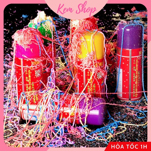 Chai xịt dạng dây nhiều màu sắc trang trí sinh nhật đám cưới sự kiện, chụp ảnh kỷ niệm - Kemshop K150