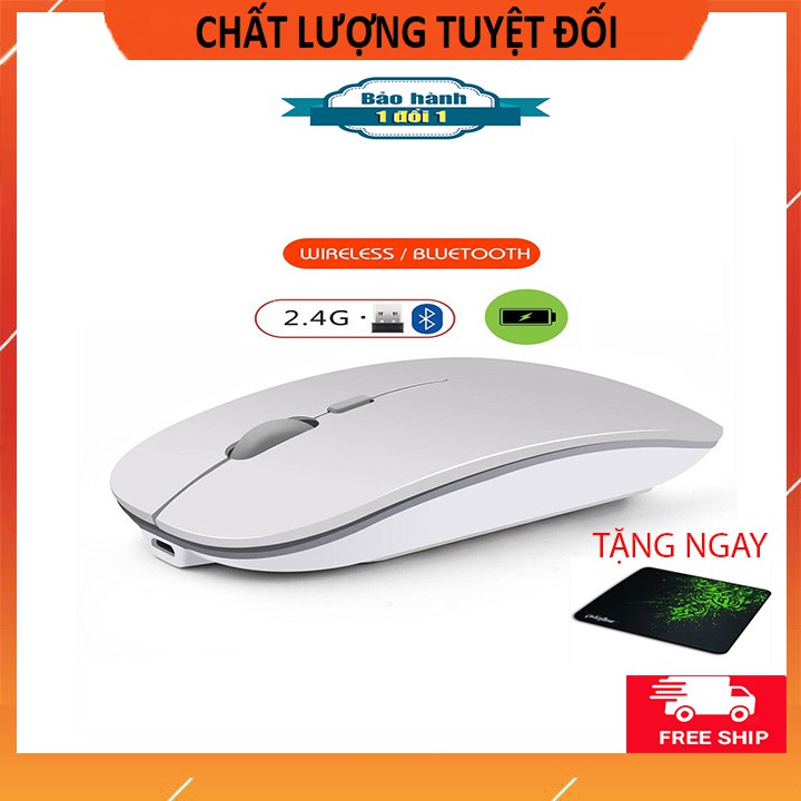 Chuột không dây tự sạc  (Wireless/Bluetooth ) chuyên dùng cho Máy tính, Laptop, Phone, Tivi