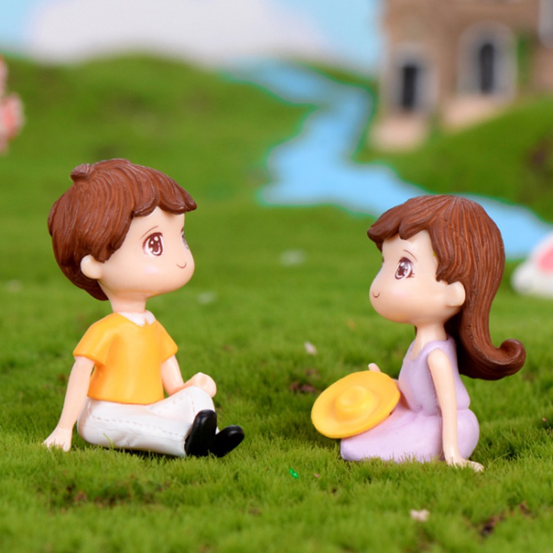 Set 2 mô hình mini trang trí khu vườn