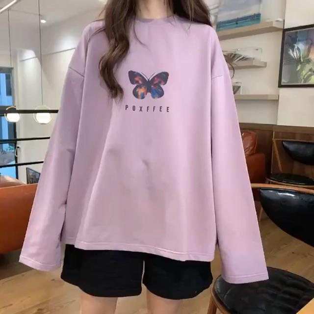 Áo thun tay dài form rộng unisex sweater POXFFF nam nữ ulzzang SHOPMAP (có ảnh thật)