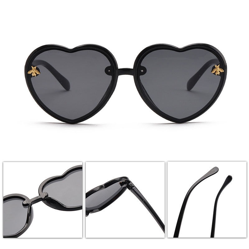 Kính mát hình trái tim chống tia UV400 thời trang cho bé