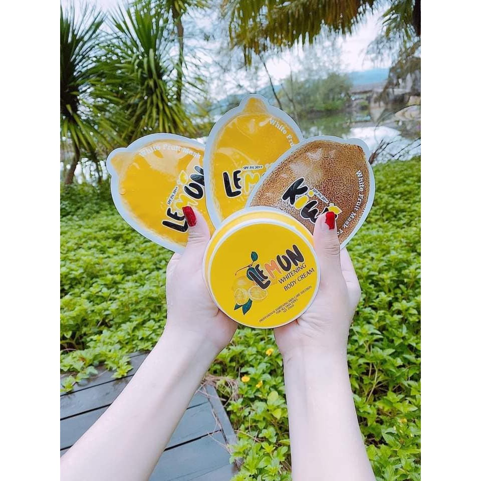 [CAM KẾT CHÍNH HÃNG 💯] Bộ đôi ủ trắng chanh & body Lemon chanh