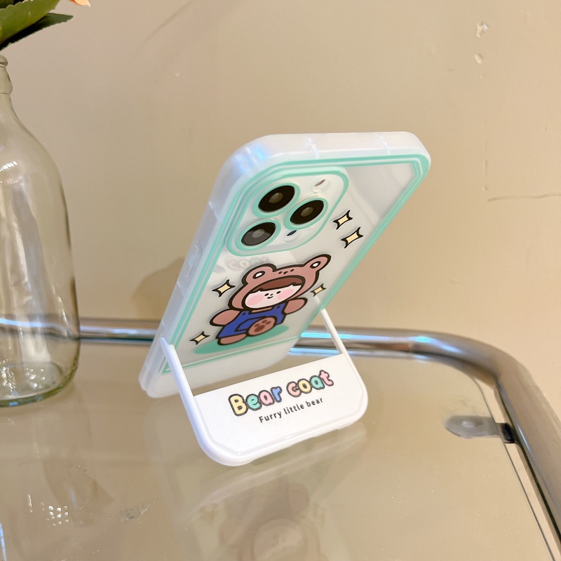 Ốp lưng iphone Ốp Điện Thoại Kèm Giá Đỡ Tàng Hình Chất Lượng Cao Cho iphone13Pro 12Promax / xs / 6 / 7 / 8 / Plus / 14 Dinuo case