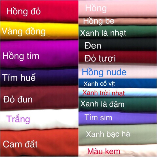 Vải áo dài màu trơn