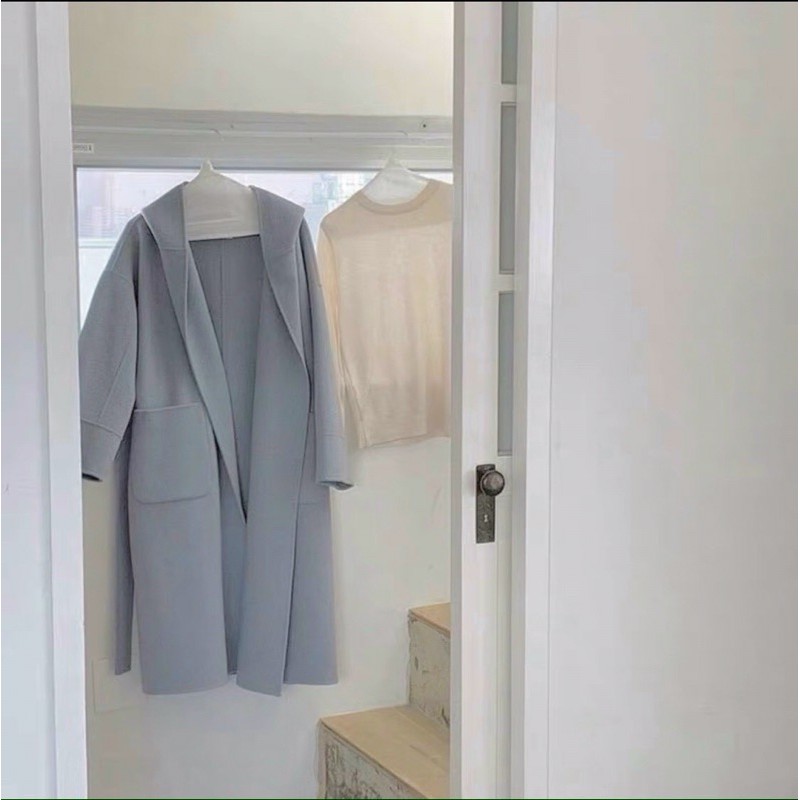 Áo dạ có mũ kèm belt