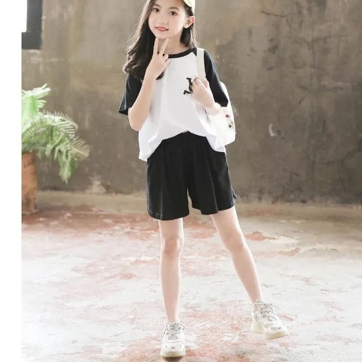 Set 2 Món Áo Phối Chân Váy Kiểu Hàn Quốc Thời Trang Cao Cấp Cho Bé Gái Từ 3-4 - 5-6 - 7-8 - 9-10 - 11-12 Tuổi