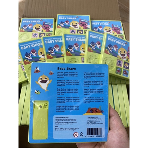 (Phiên bản mới)Sách nhạc Baby Shark Pinkfong mini sound pad-Sách âm thanh cho bé từ sơ sinh đến 4y