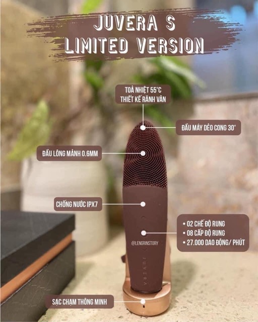 MÁY RỬA MẶT❤️ FREESHIP ❤️ MÁY RỬA MẶT JUVERA S LIMITED PHIÊN BẢN GIỚI HẠN ( NÂU ) | BigBuy360 - bigbuy360.vn
