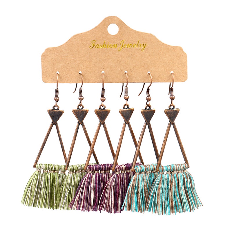 Hoa tai nhiều màu sắc phong cách Boho vintage, Hoa tai đi biển, du lịch