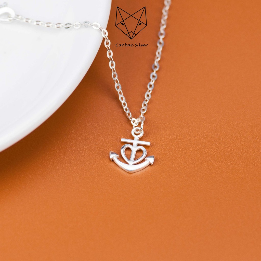 Dây Chuyền Nữ Bạc Ta CaoBac Silver Mỏ Neo Thủy Thủ Cá Tính