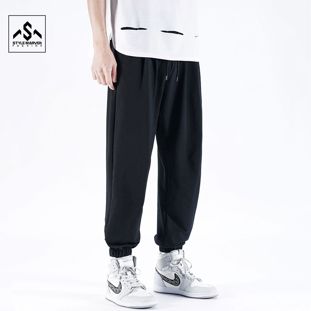 Quần jogger nam bo chun gấu STYLE MARVEN chất thun da cá co giãn - QUAN SM002