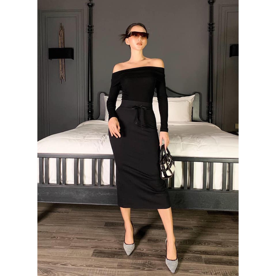 Chân Váy Cotton Da Cá Dáng Dài Nữ Busy Xẻ Vạt Sau CVDC2 | BigBuy360 - bigbuy360.vn