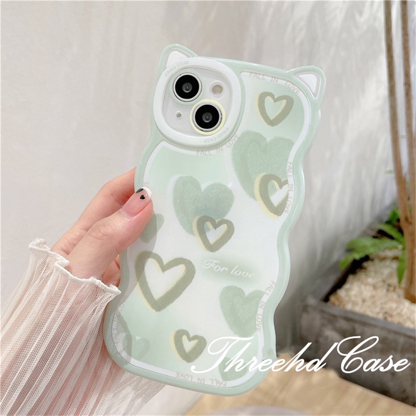 Ốp Điện Thoại Mềm Họa Tiết Tai Mèo Xinh Xắn Cho iPhone 14 13 12 11 Pro Max SE2020 X XR Xs Max 7 8 6 6s Plus
