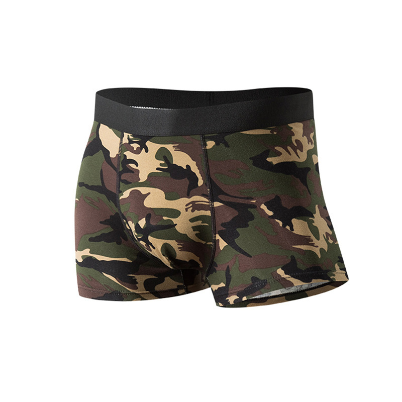 [abubbleVN]Boxer Man Cotton Camouflage Shorts Underpants Slip Homme Breathable Underwear