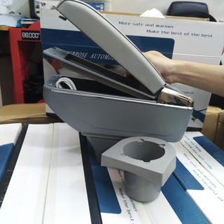 tỳ tay kia morning màu ghi hàng cắm cốc theo xe