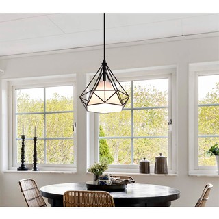 ĐÈN thả kim cương đen phi 250, đèn trang trí bàn ăn, quán cafe