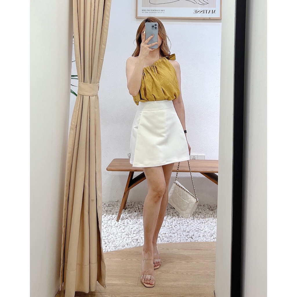 Áo lệch vai chất xô nhăn , Peace House Clothing