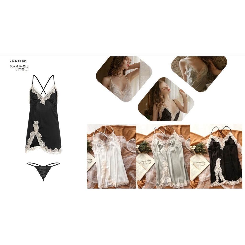 đầm ngủ sexy 2 dây cao cấp quyến rũ thời trang - SOC8130 | BigBuy360 - bigbuy360.vn