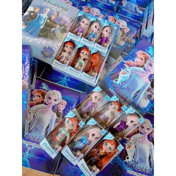 Set Búp Bê ♥️ ELSA ♥️ FROZEN Disney Set Gồm 6 Búp Bê Cực Xinh