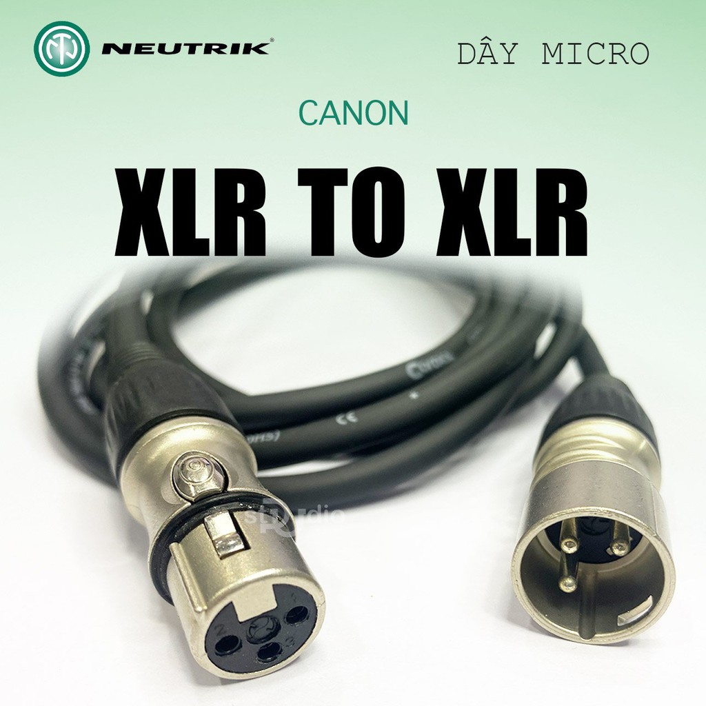 Dây Micro Canon Neutrik Yongshen - XLR to XLR Cable Microphone (1.8M)